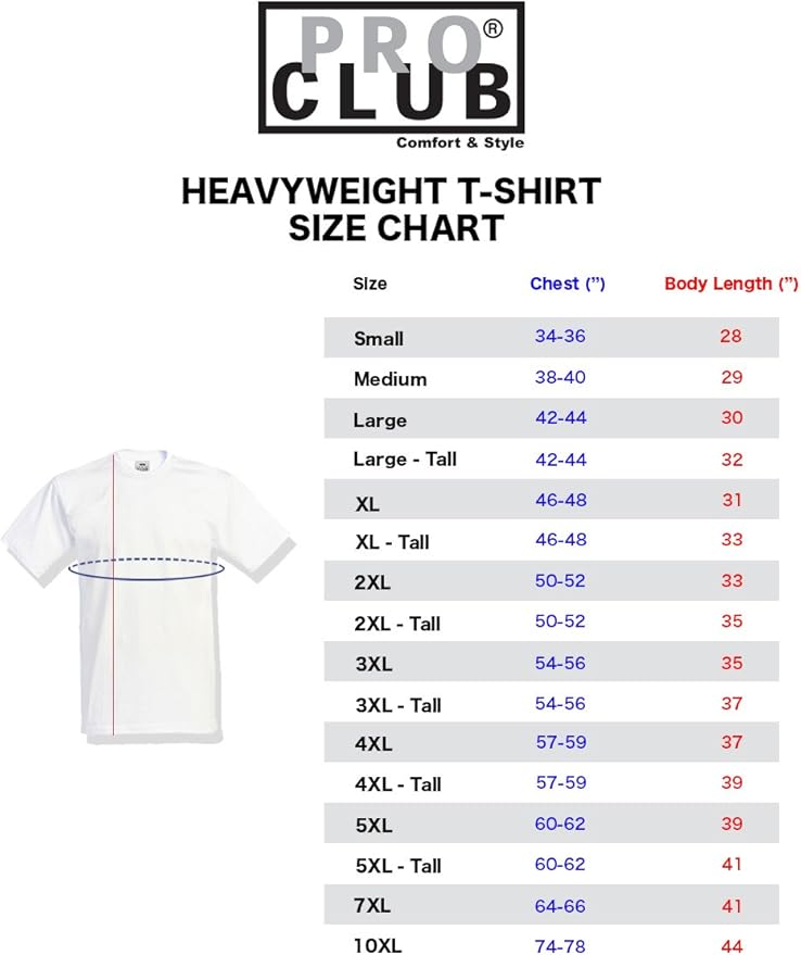 Proclub - Noir Heavyweight T-shirt